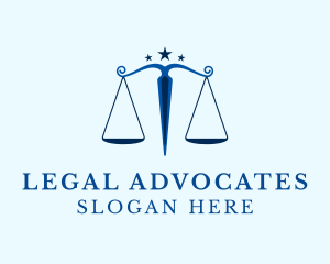 Blue Legal Law Firm logo design