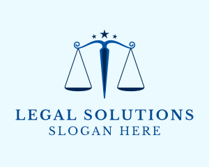 Blue Legal Law Firm logo design