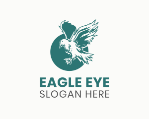 Flying Majestic Eagle logo design