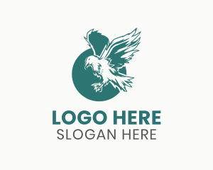 Soaring - Flying Majestic Eagle logo design