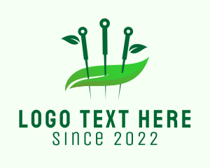 Traditional - Green Leaf Acupuncture logo design