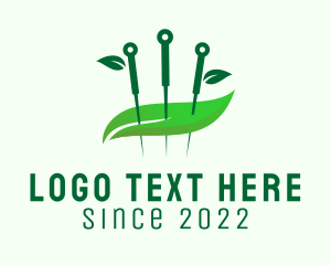 Chinese Medicine - Green Leaf Acupuncture logo design