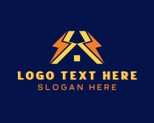 Plug - Home Lightning Bolt logo design