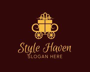 Souvenir Shop - Yellow Gift Carriage logo design