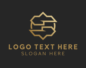 Symbol - Gold Cryptocurrency Letter S logo design