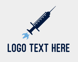 Injection Syringe Launch logo design