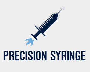 Injection Syringe Launch logo design