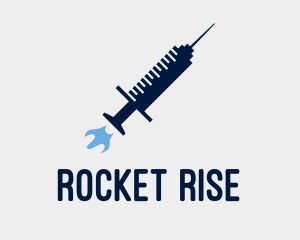 Injection Syringe Launch logo design