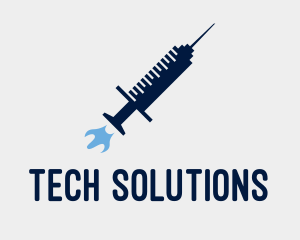 Flame - Injection Syringe Launch logo design