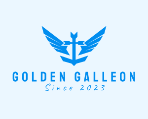 Galleon - Anchor Wing Maritime logo design