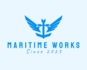 Anchor Wing Maritime logo design