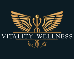 Wellness Caduceus Pharmacy logo design