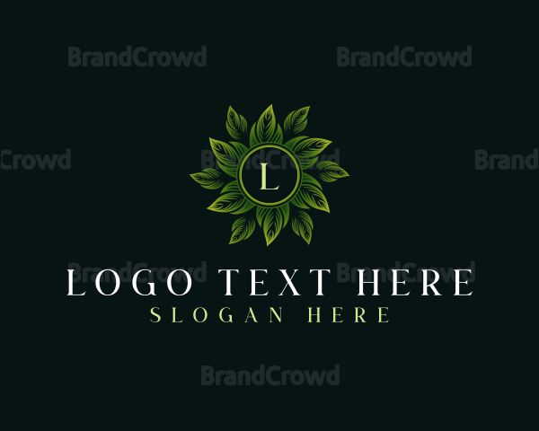 Elegant Wellness Leaves Logo