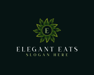 Elegant Wellness Leaves logo design