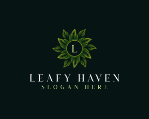Elegant Wellness Leaves logo design