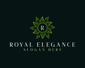 Elegant Wellness Leaves logo design