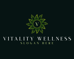 Elegant Wellness Leaves logo design