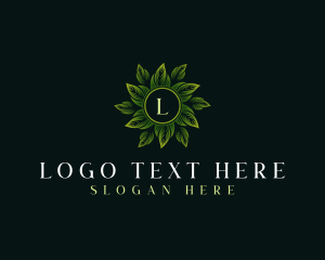 Salon - Elegant Wellness Leaves logo design
