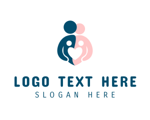 Family - Abstract Family Hug logo design