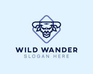 Angry Wild Bull logo design