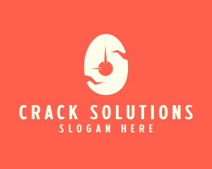 Cracked Egg Timer logo design