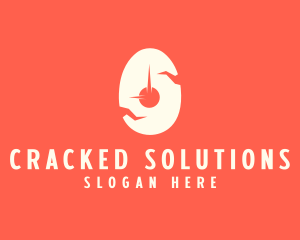 Cracked Egg Timer logo design