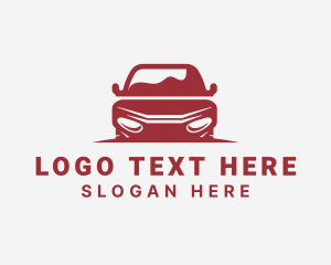 Service Station - Sedan Car Garage logo design