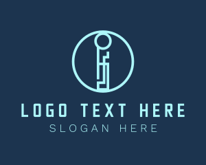 Tech Maze Letter I logo design