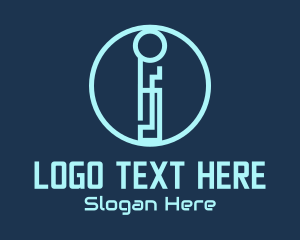 IT Service - Tech Maze Letter I logo design