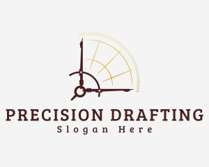 Drafting - Drafting Compass Measurement logo design