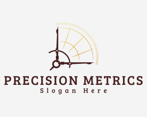 Drafting Compass Measurement logo design