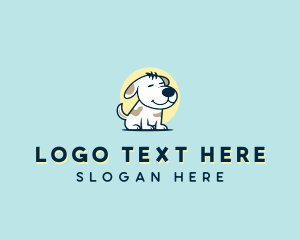 Dog Bone - Cartoon Dog Puppy logo design