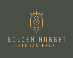 Minimalist Golden Goddess logo design