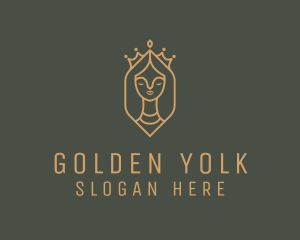 Minimalist Golden Goddess logo design