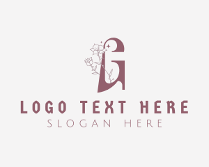 Stationery - Floral Nature Beauty Letter G logo design