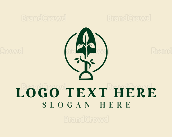 Shovel Garden Plant Logo