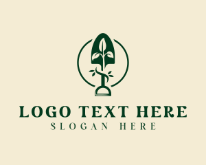 Shovel Garden Plant Logo