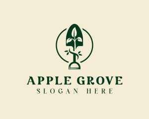 Shovel Garden Plant logo design