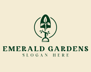 Shovel Garden Plant logo design