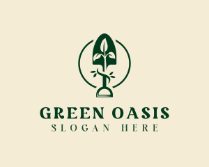 Vegetation - Shovel Garden Plant logo design
