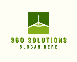 Flag Golfing Course logo design