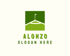 Flag Golfing Course logo design