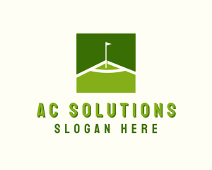 Flag Golfing Course logo design