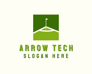 Flag Golfing Course logo design