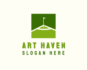 Flag Golfing Course logo design