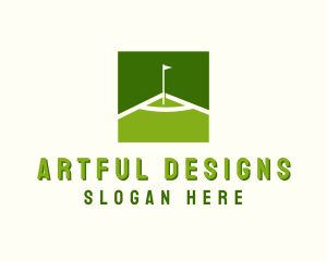 Flag Golfing Course logo design