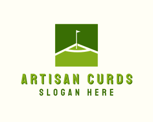 Flag Golfing Course logo design