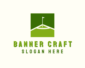 Flag Golfing Course logo design