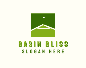 Flag Golfing Course logo design