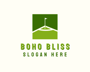 Flag Golfing Course logo design